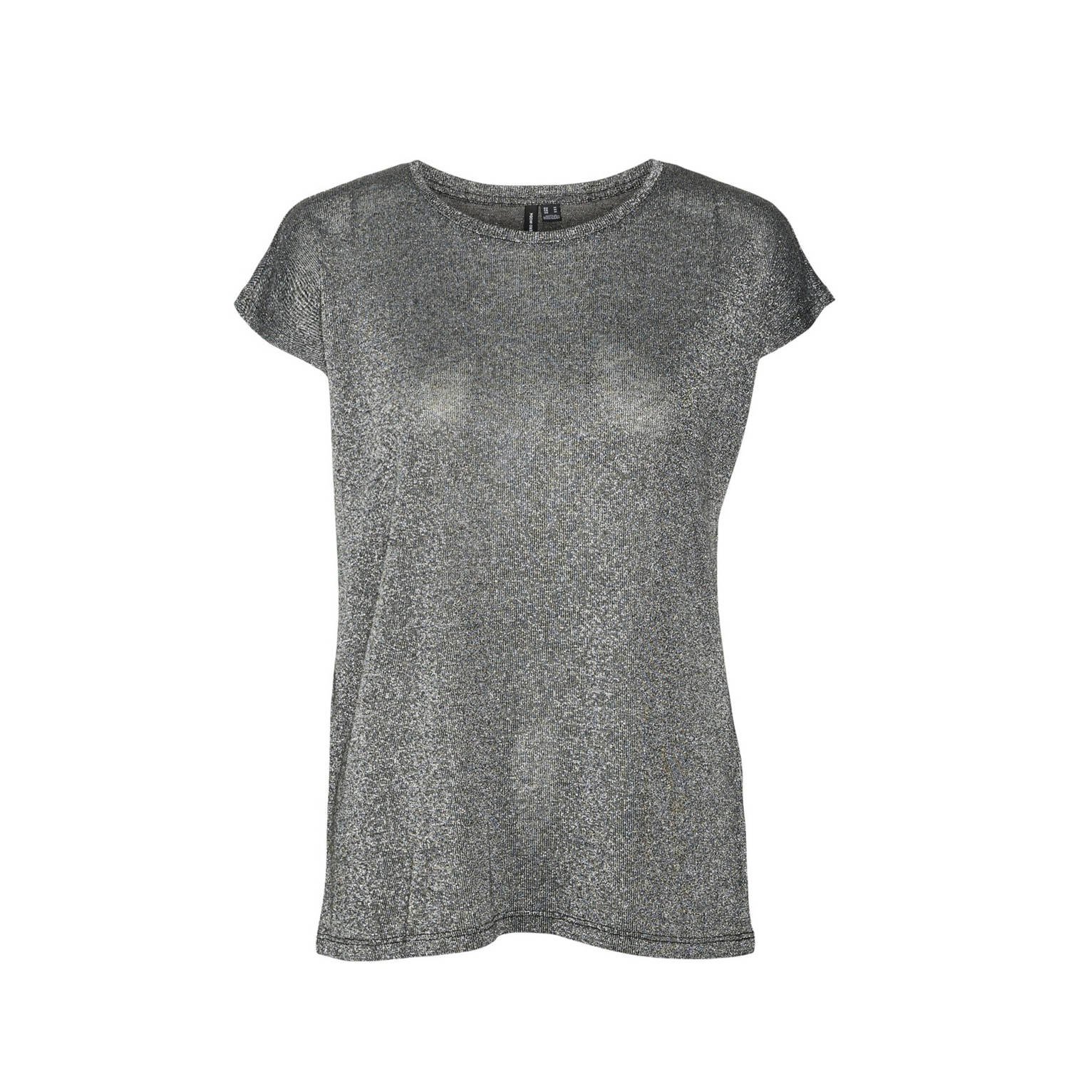 VERO MODA jersey top VMSARAH zilver