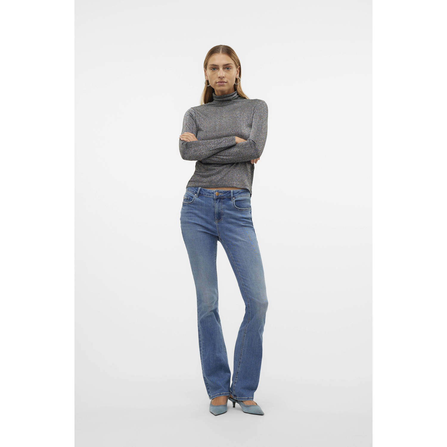 VERO MODA top VMSARAH grijs