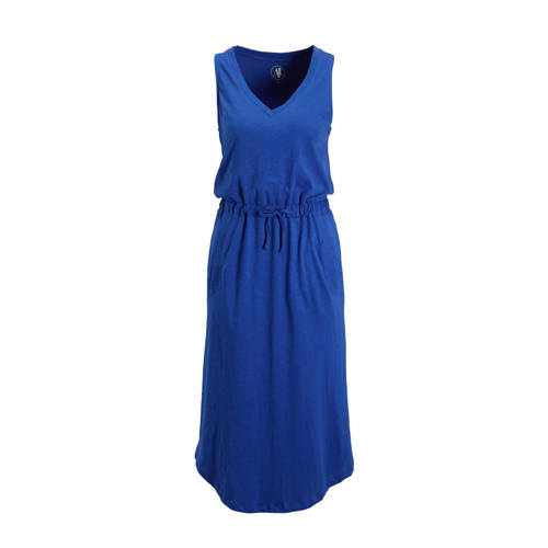 anytime midi jurk met V-hals blauw afbeelding