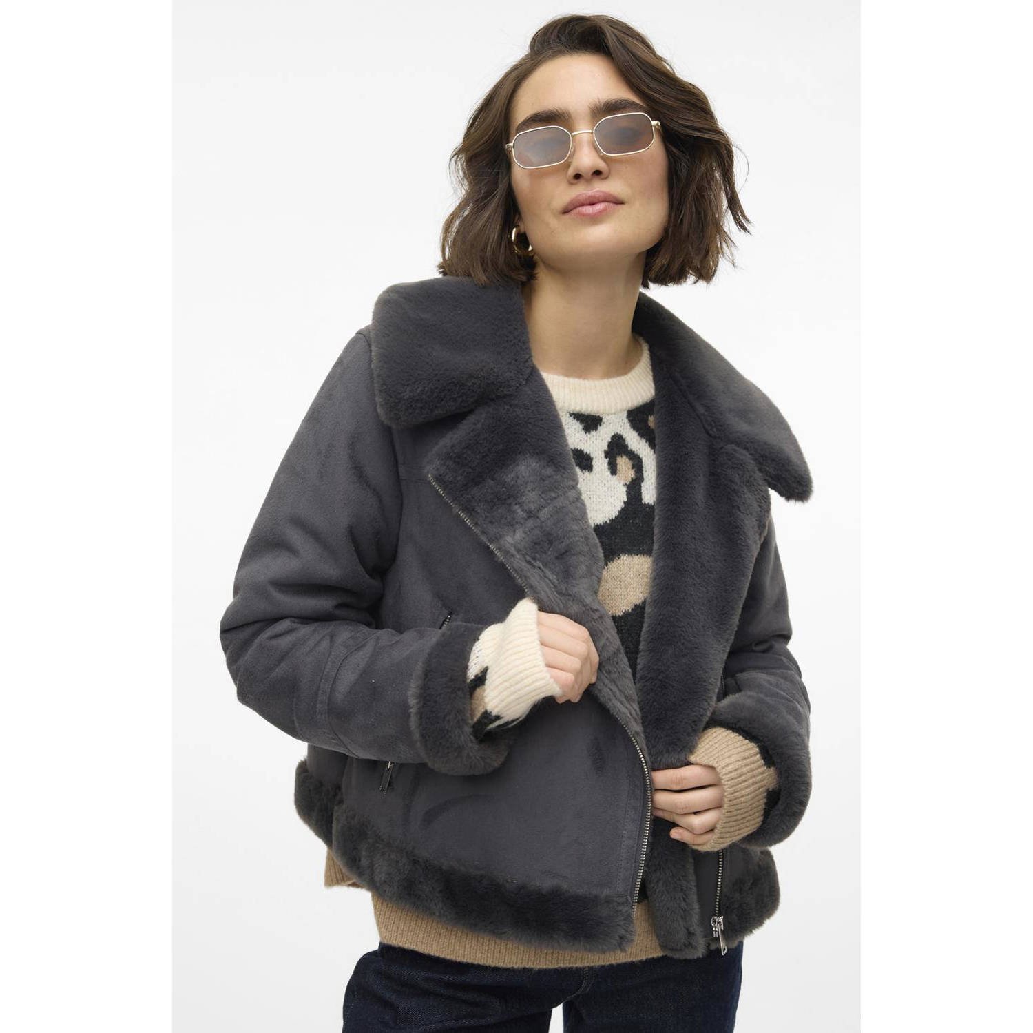 VERO MODA jas VMPEGGY grijs