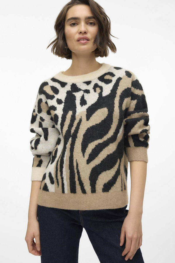 WE Fashion Dames gebreide trui van wolmix
