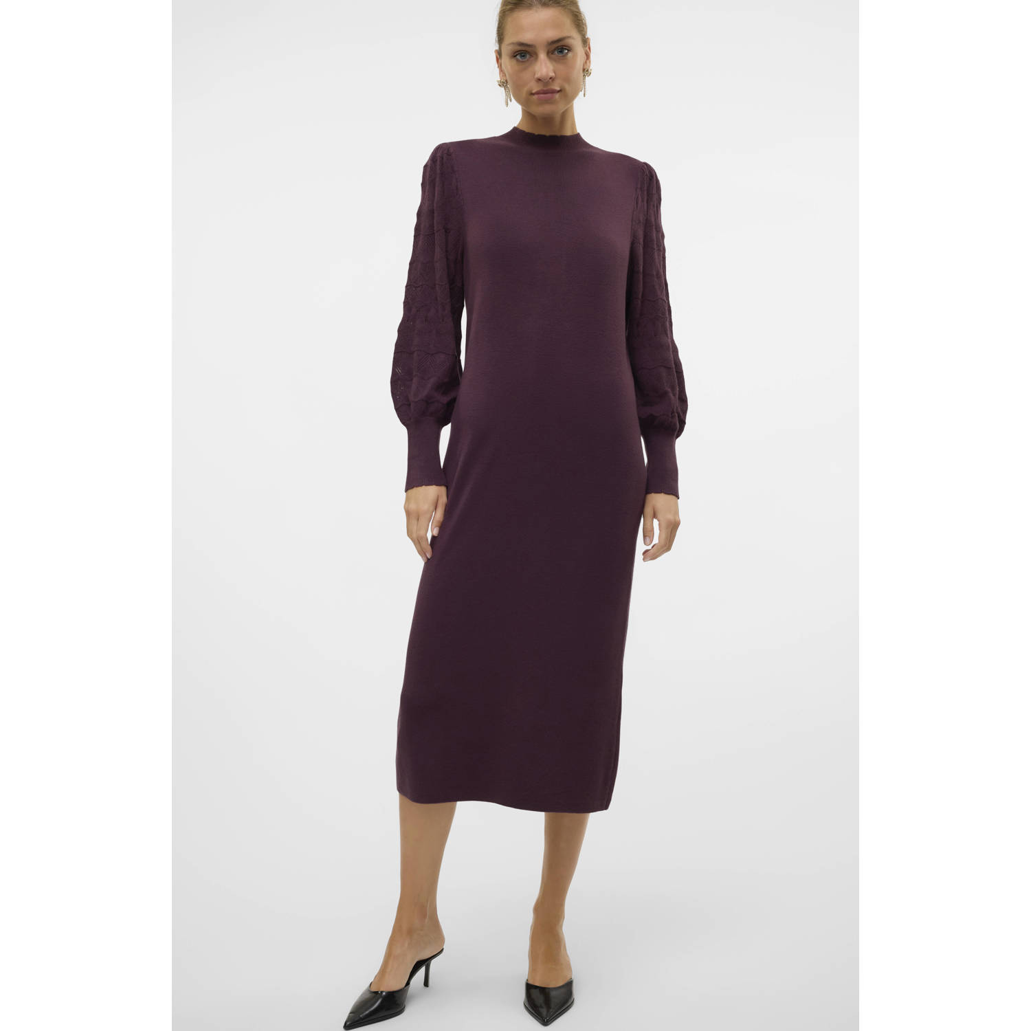 VERO MODA jurk VMLIMONE donkerpaars