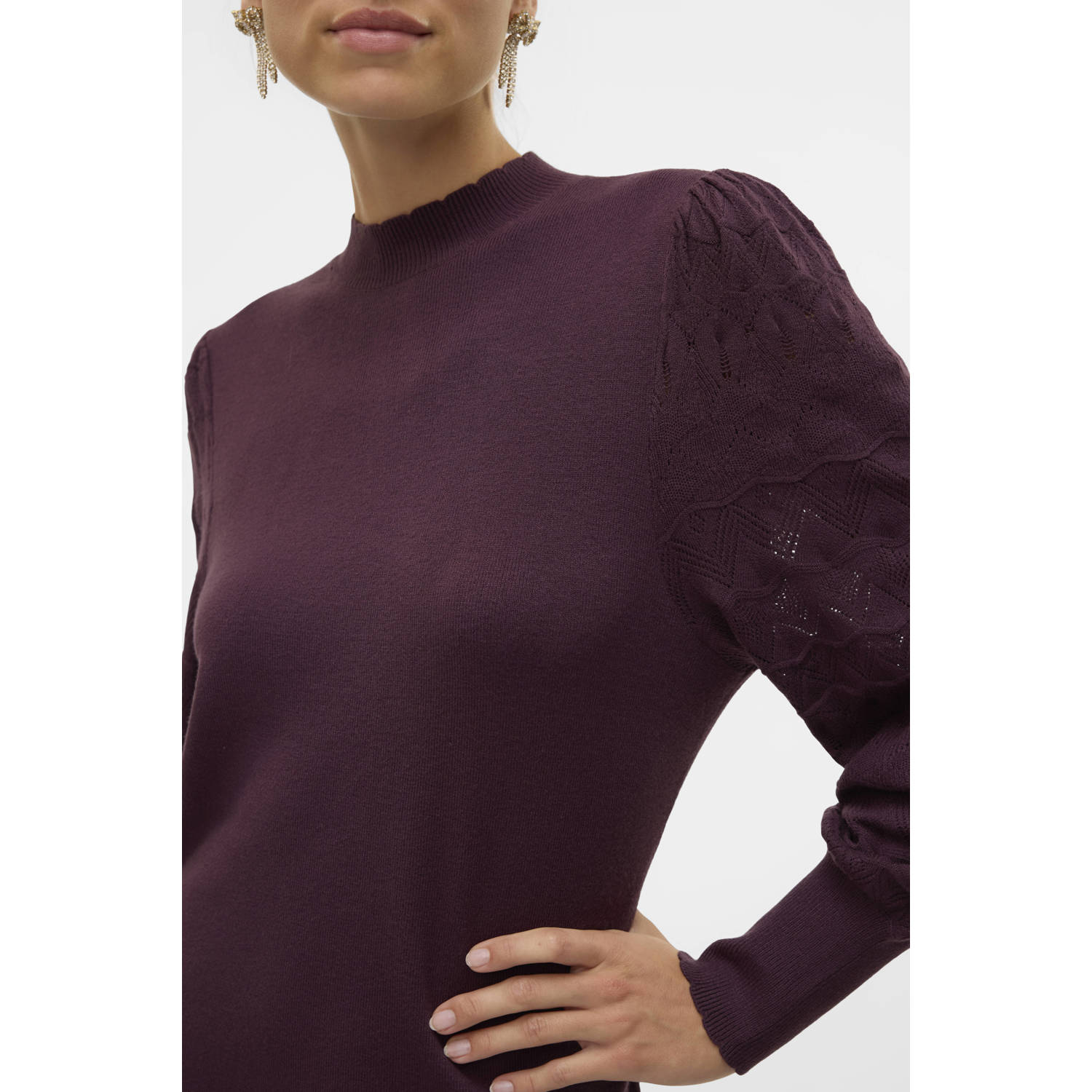 VERO MODA jurk VMLIMONE donkerpaars