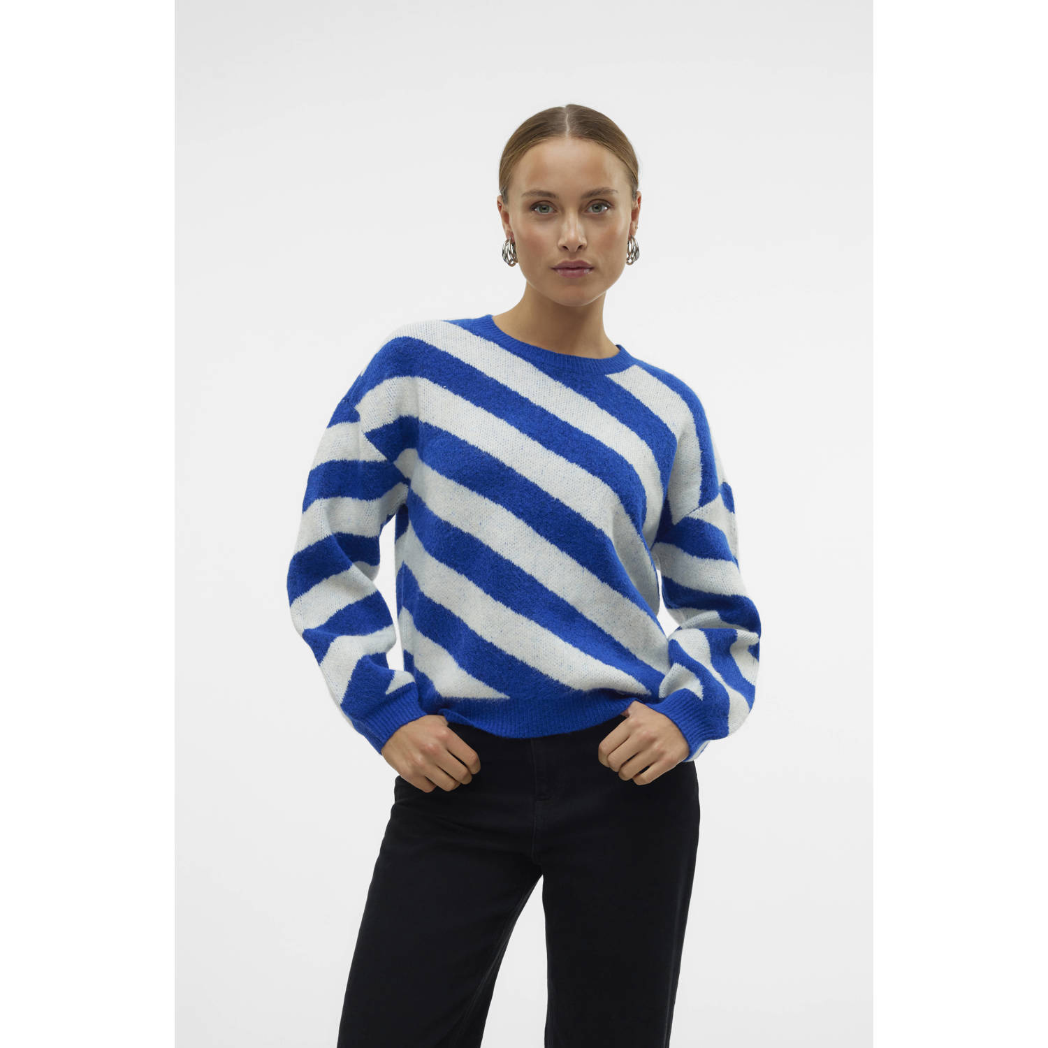 VERO MODA gebreide trui blauw