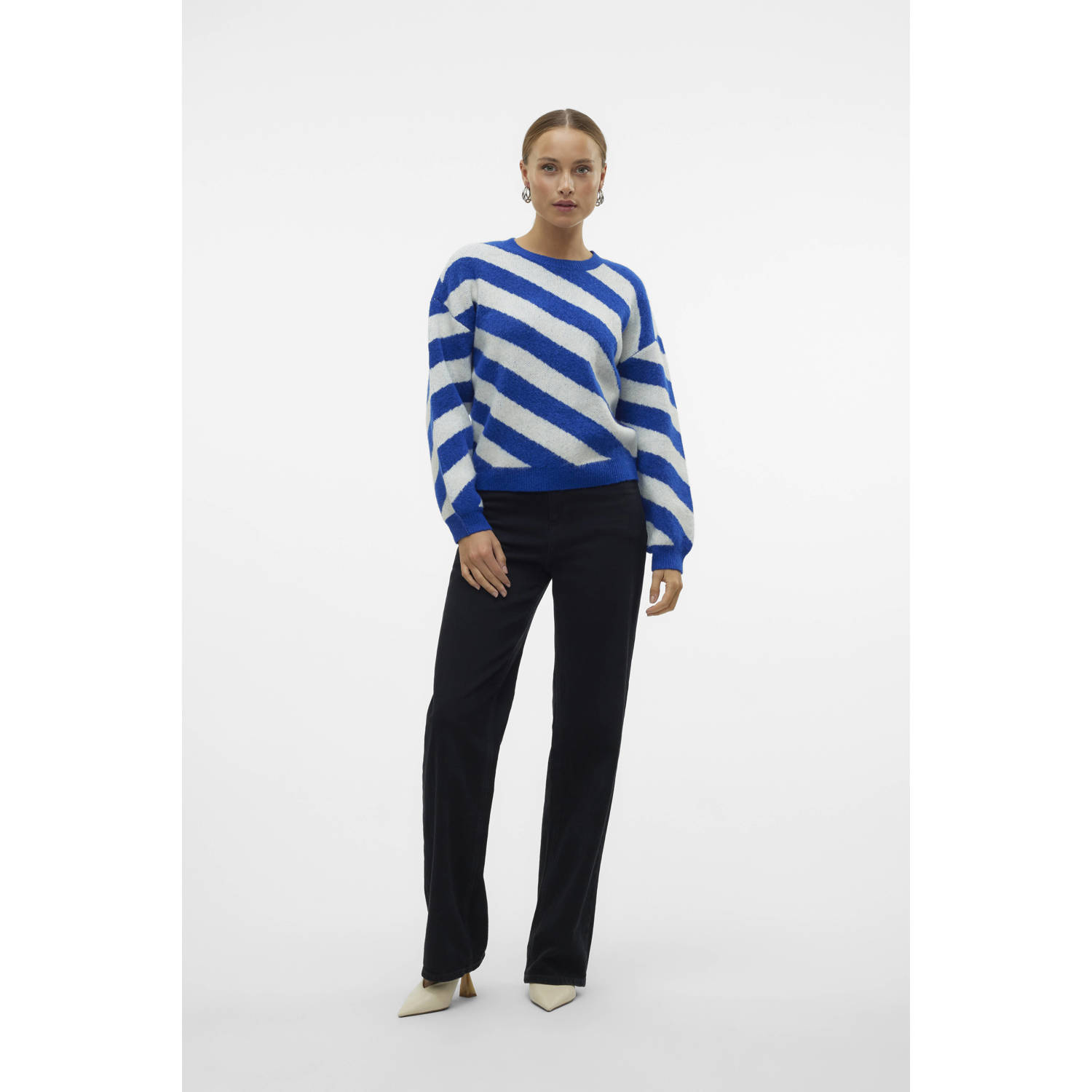 VERO MODA gebreide trui blauw