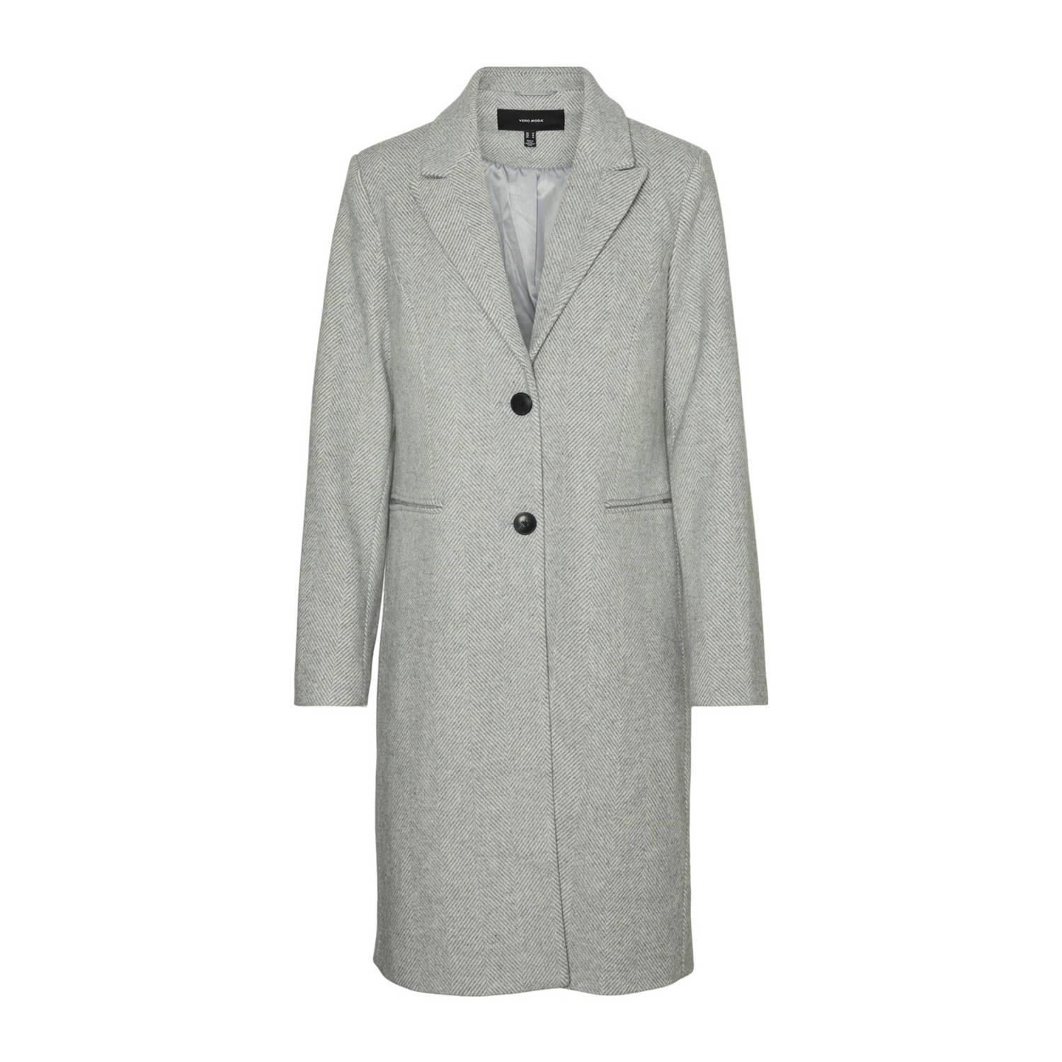Vero Moda Lange jas VMBLAZA HERINGBONE LONG WOOL COAT GA BOO