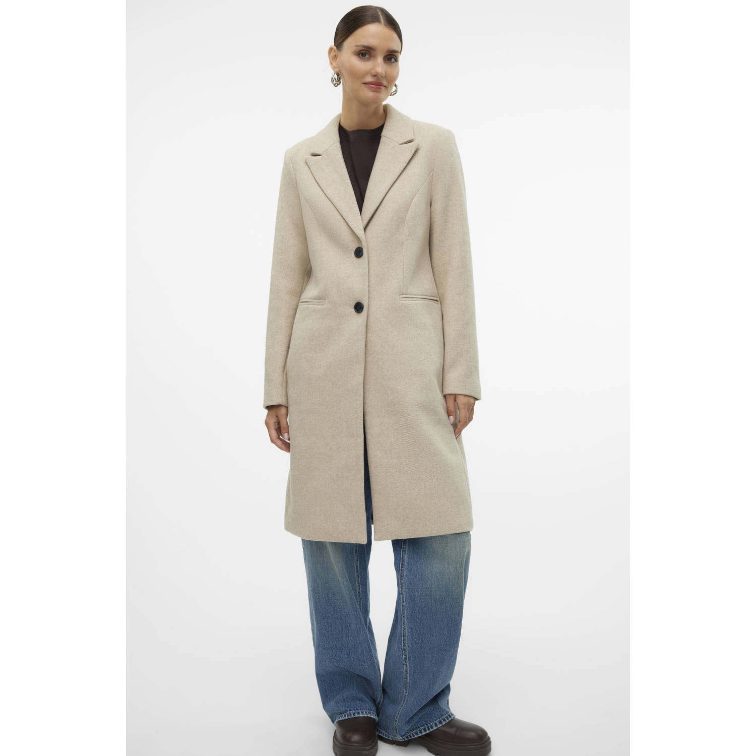 Vero Moda Lange jas met reverskraag model 'BLAZA'