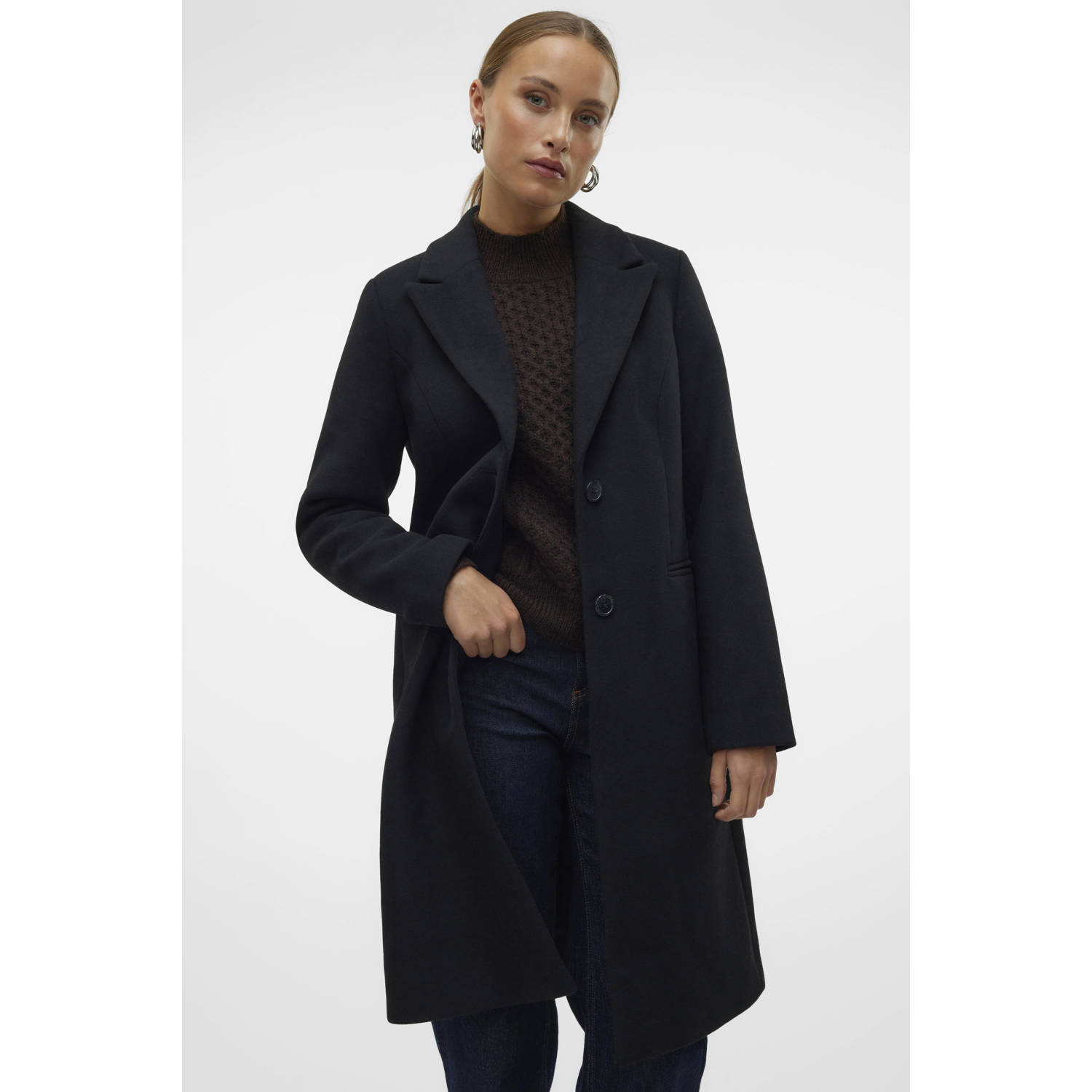 Vero Moda Lange jas met reverskraag model 'BLAZA'