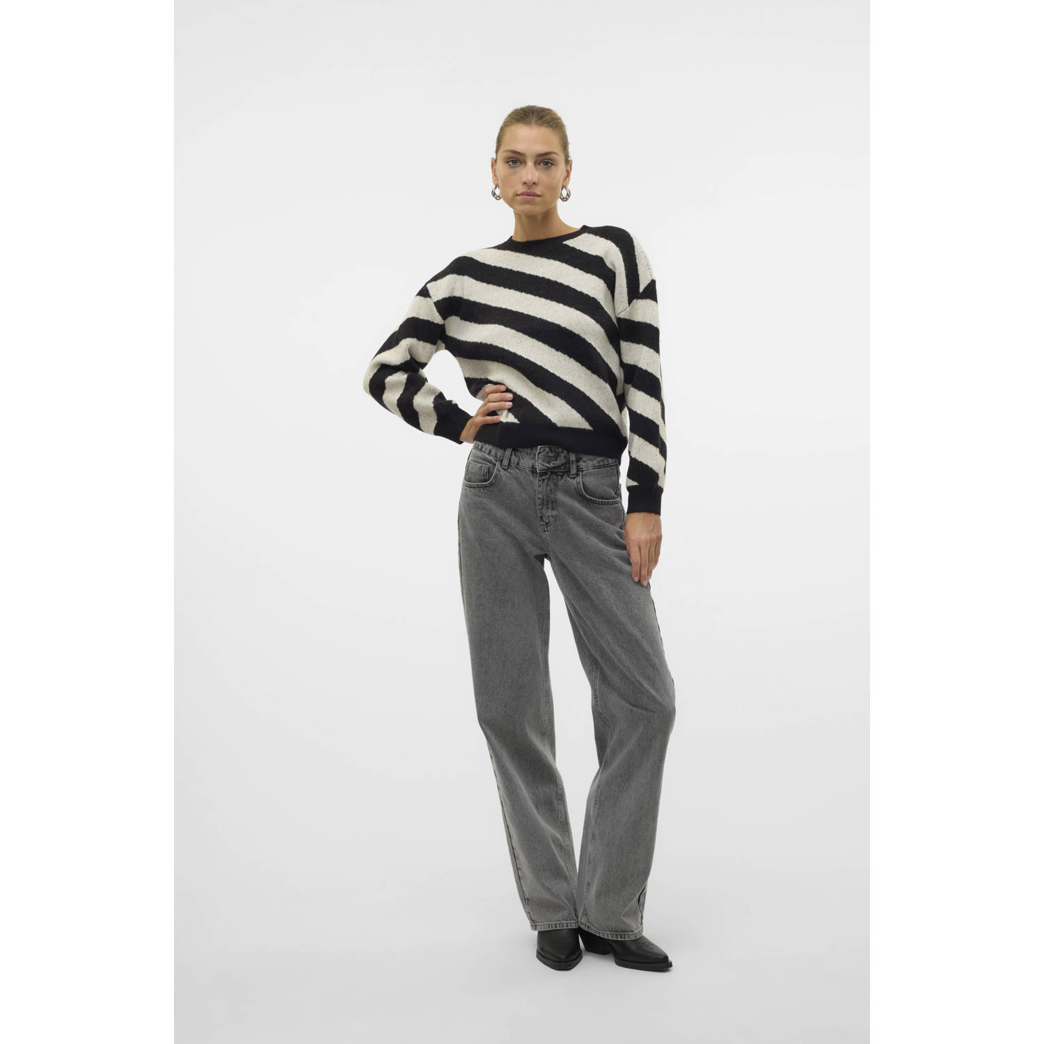 VERO MODA gebreide trui zwart