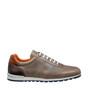 Anzano leren sneakers taupe