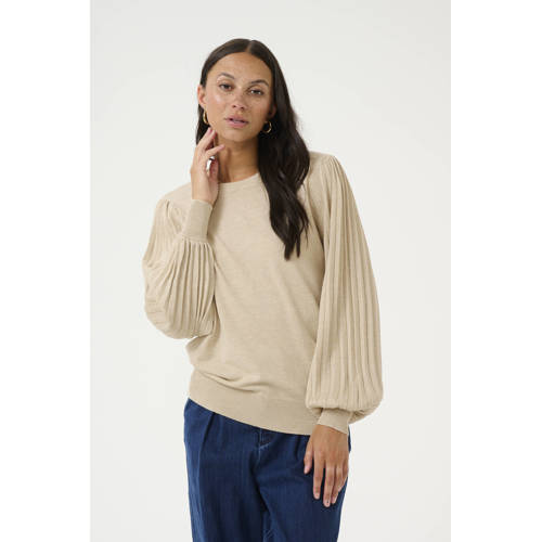 Kaffe pullover Kalone beige afbeelding