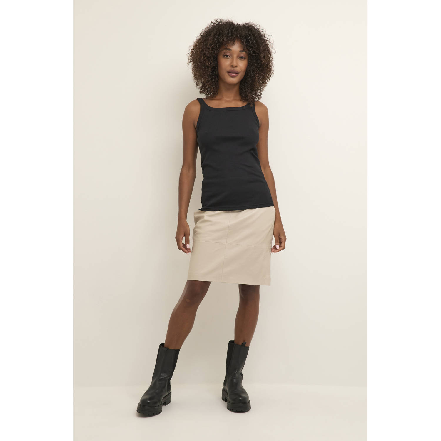Kaffe singlet zwart