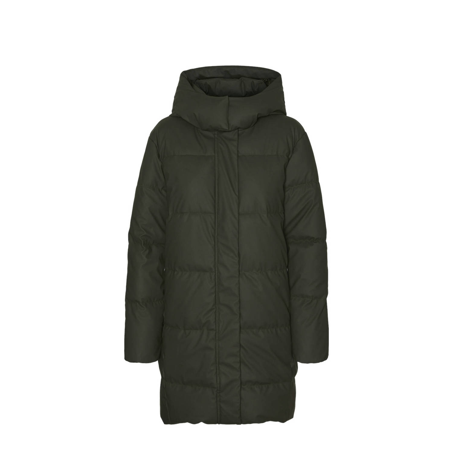 VERO MODA mid gewatteerde jas donkergroen