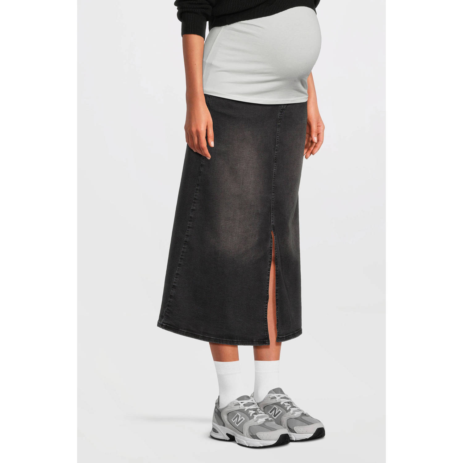 LOVE2WAIT zwangerschaps spijkerrok grey denim