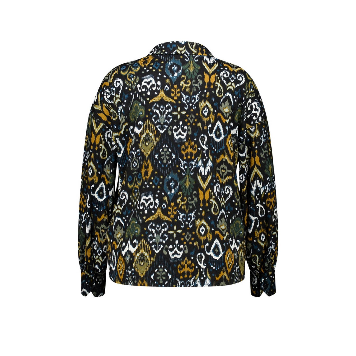 MS Mode top met all over print zwart multi