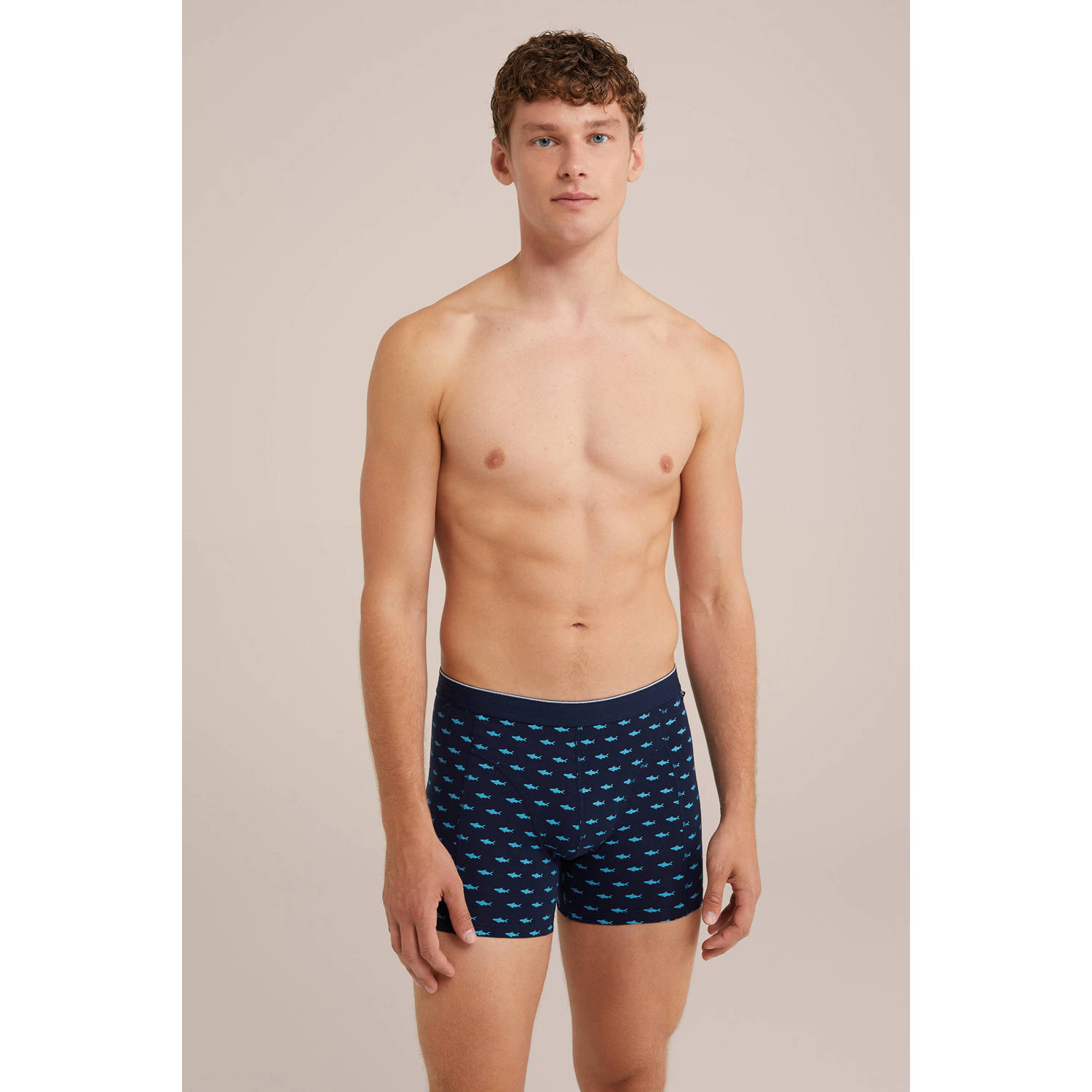 WE Fashion boxershort donkerblauw