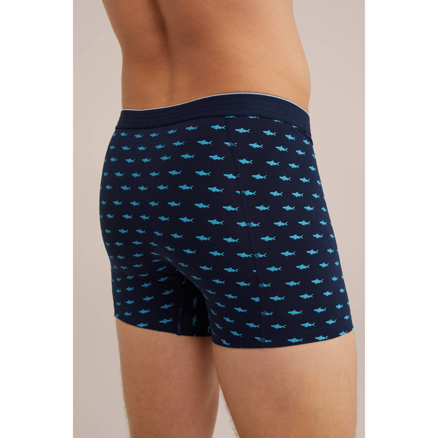 WE Fashion boxershort donkerblauw