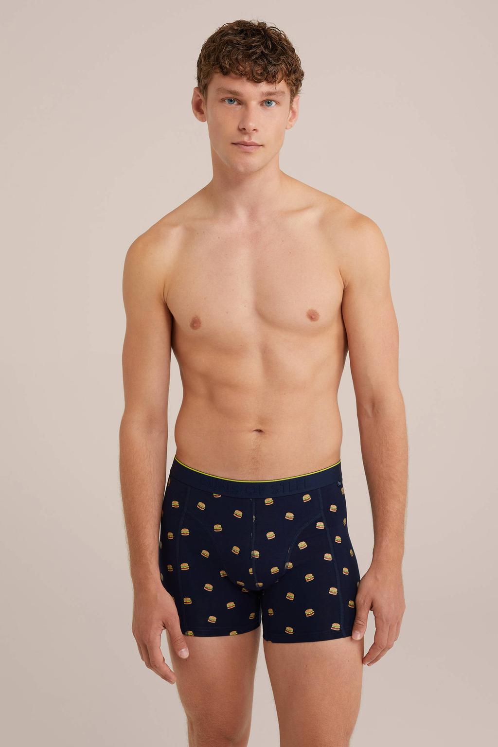 WE Fashion boxershort donkerblauw