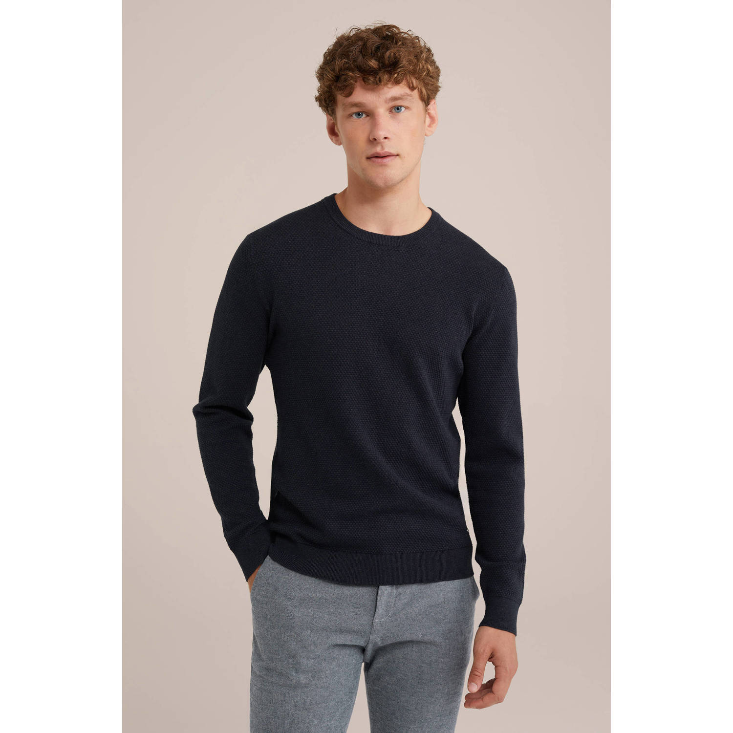 WE Fashion gebreide trui Vintage Indigo