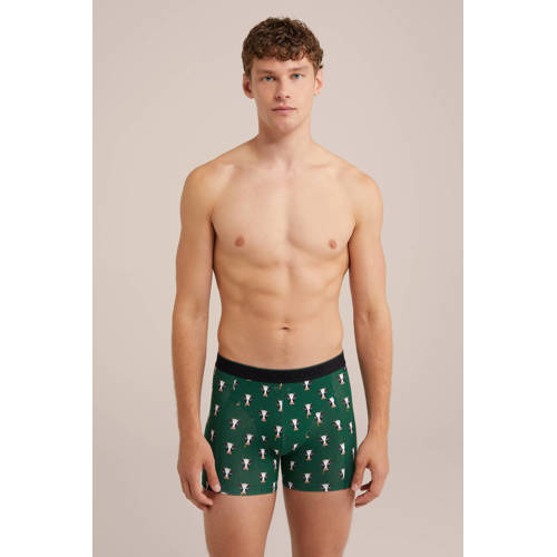 WE Fashion boxershort donkergroen afbeelding