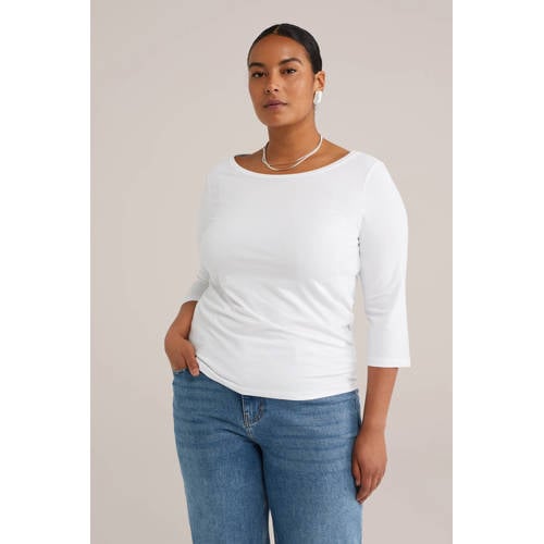 WE Fashion Curve T-shirt wit afbeelding