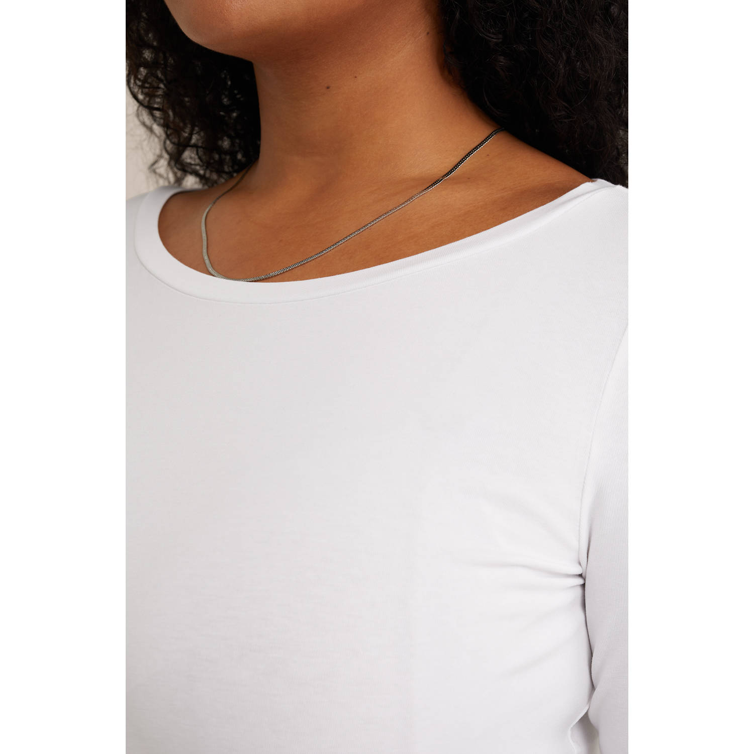 WE Fashion Curve T-shirt wit