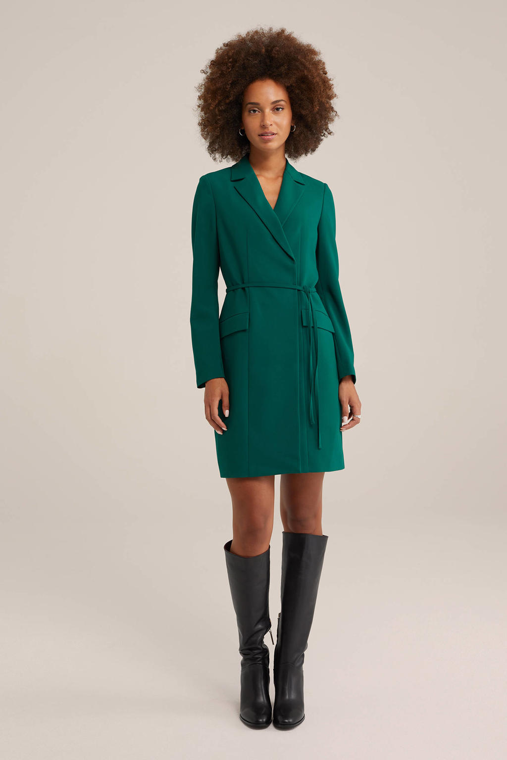Dames Pak Jurk Revers Lange Mouw Dubbelknoops Midi-lengte Formele Zakelijke Jurk met Riem Zakken Pak Jurk Werkkleding kopen vanaf een prijs van 23 Dames Pak Jurk Revers Lange Mouw Dubbelknoops Midi-lengte Formele Zakelijke Jurk met Riem Zakken Pak Jurk Werkkleding kopen vanaf een prijs van 23