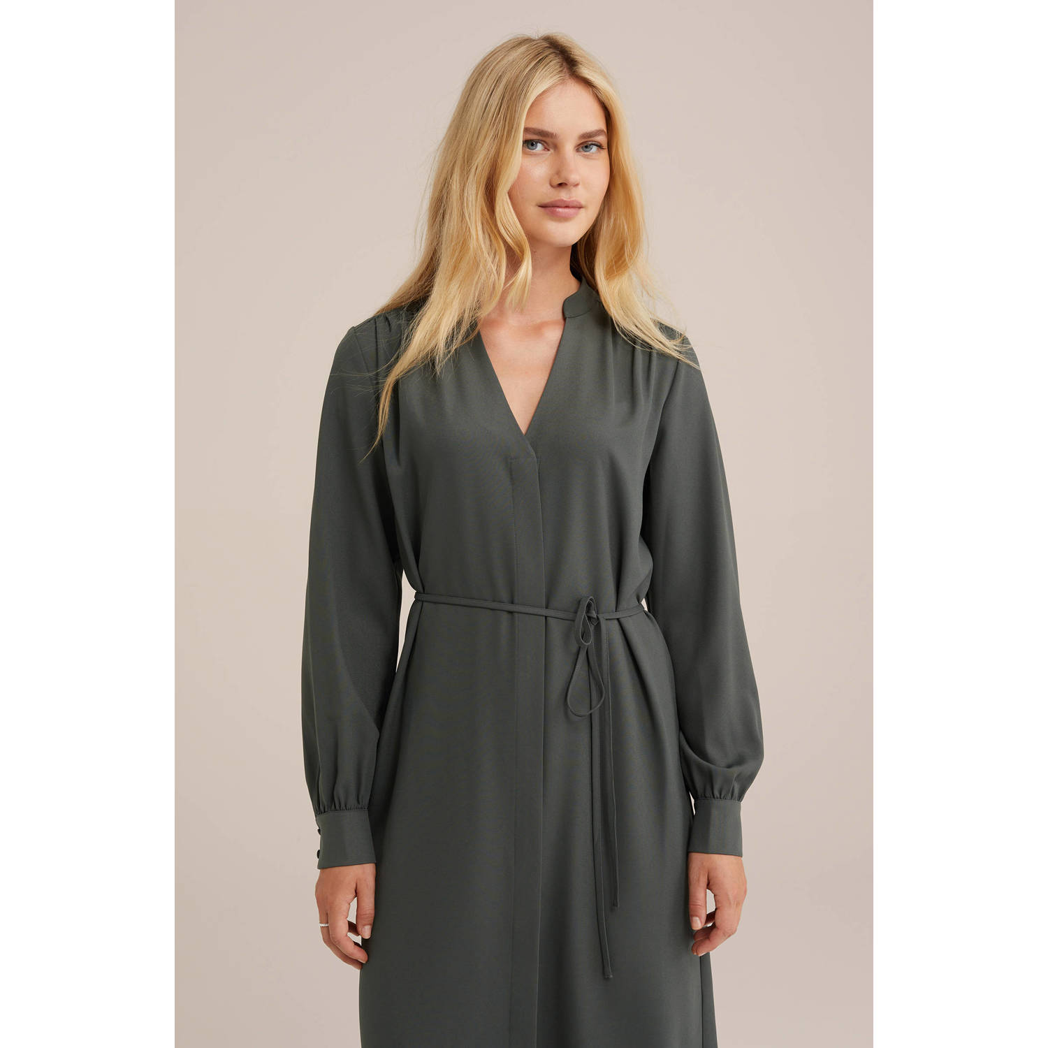 WE Fashion blousejurk donkergroen