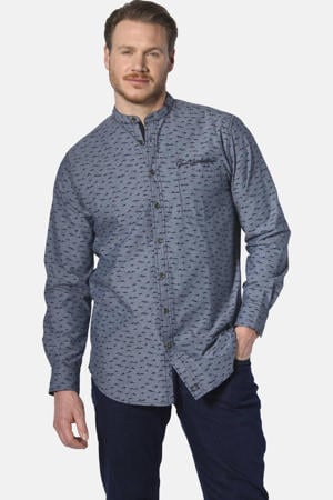 casual overhemd blauw