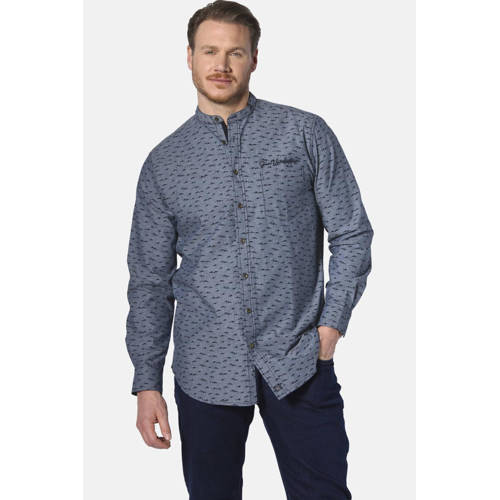 Jan Vanderstorm casual overhemd blauw afbeelding