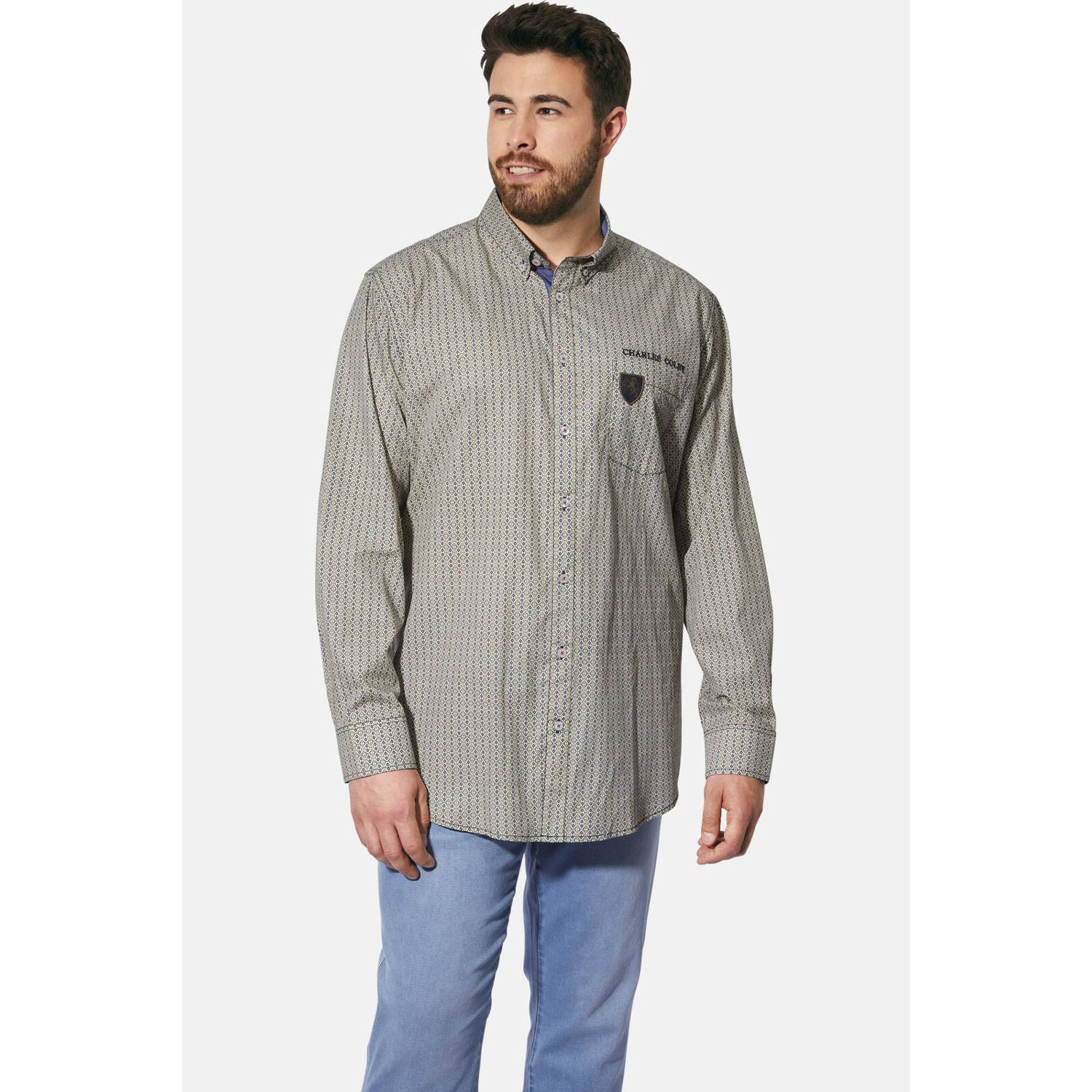 Charles Colby casual overhemd beige