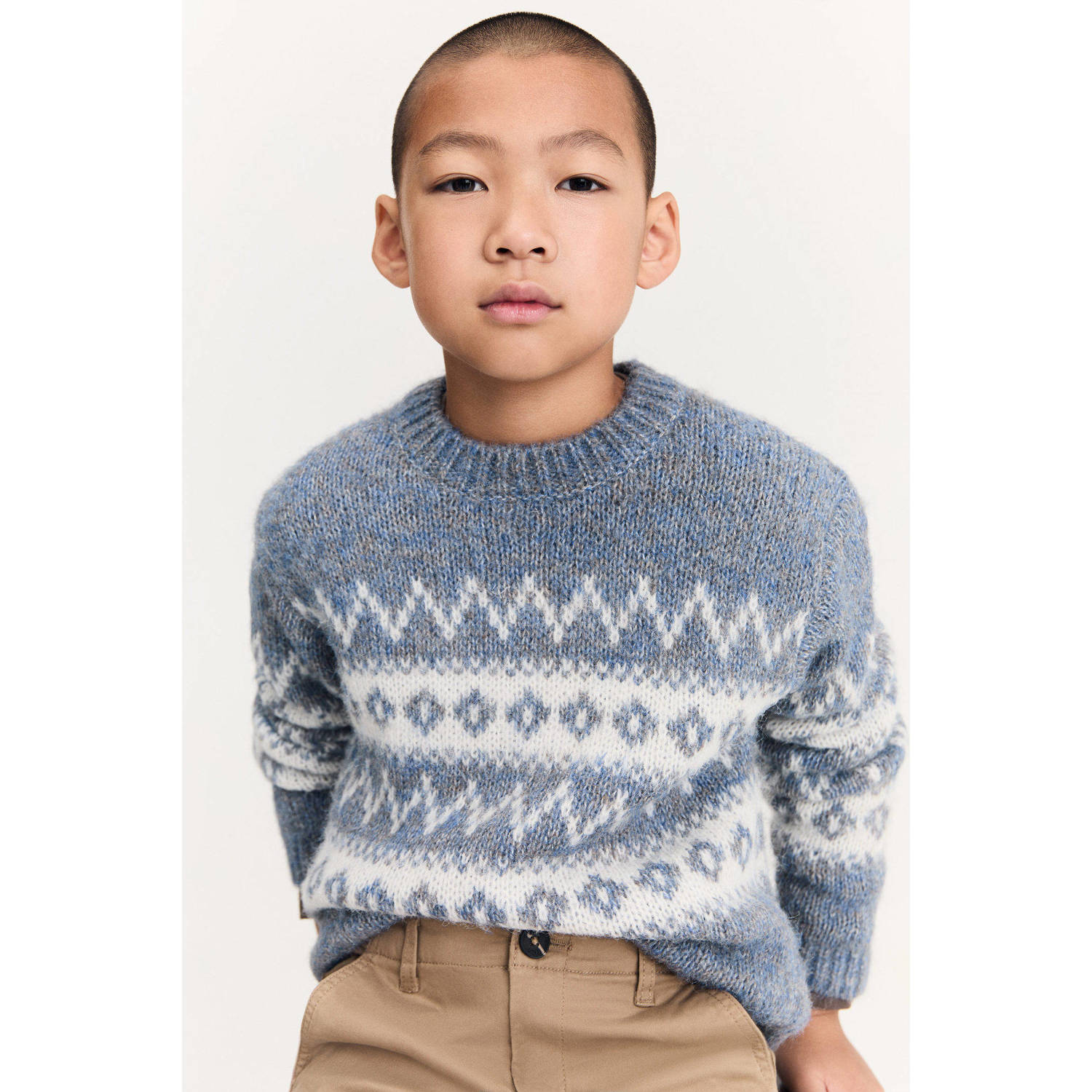 Mango Kids gebreide trui blauw
