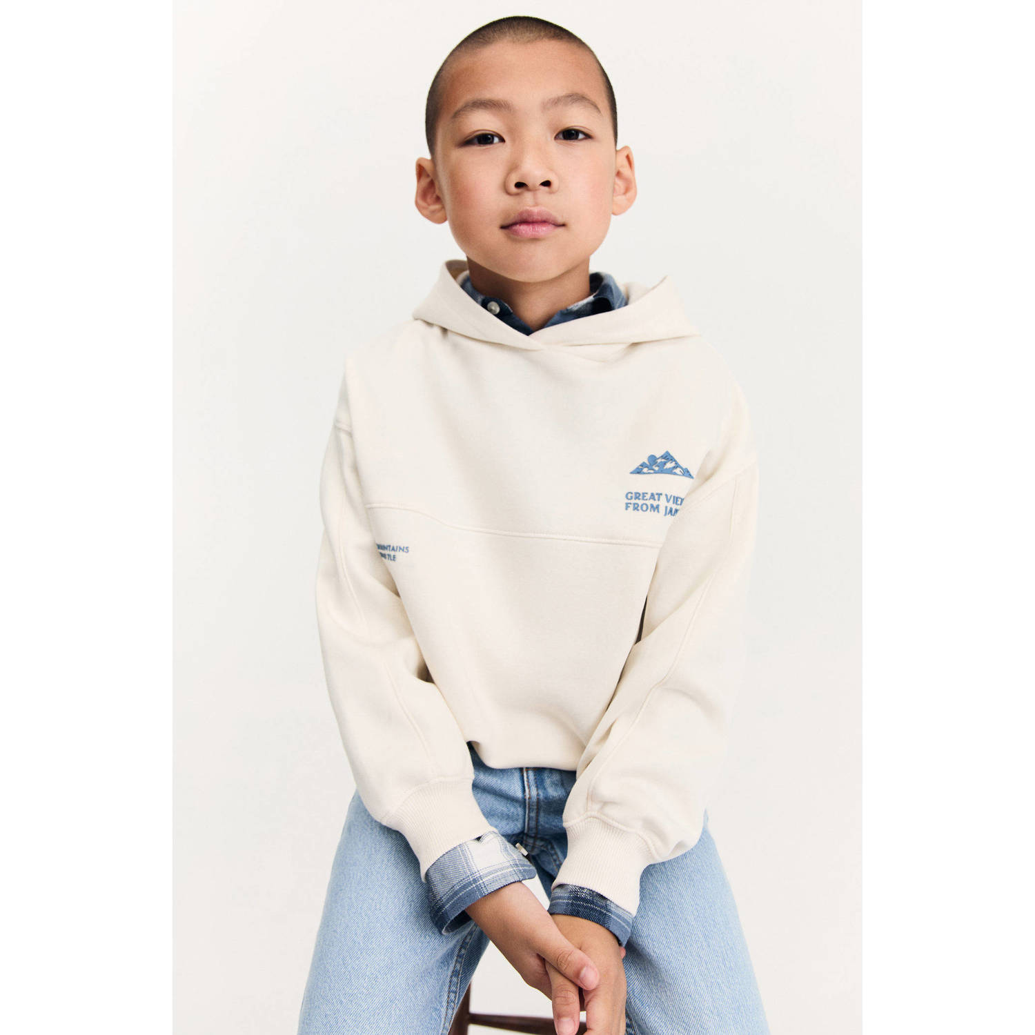 Mango Kids hoodie beige