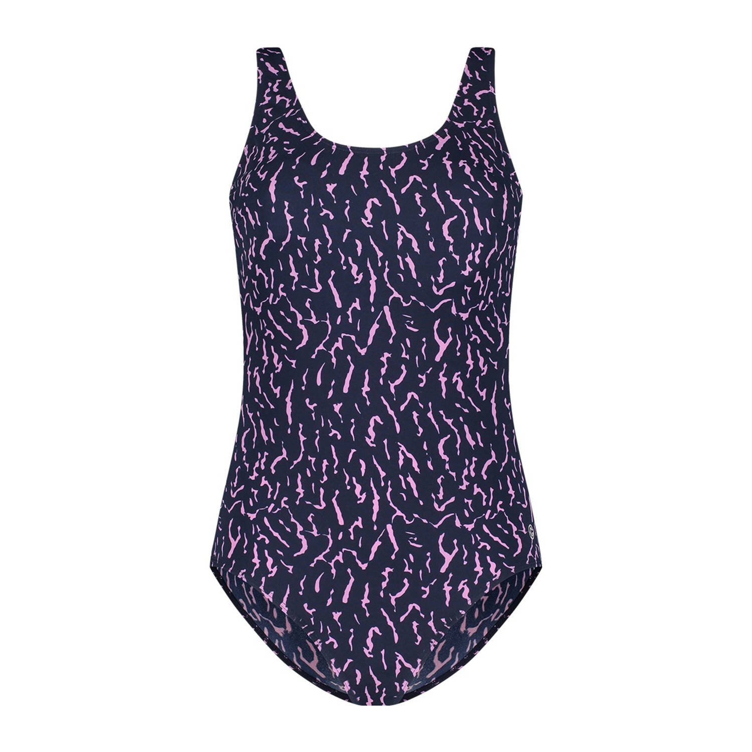 ten Cate Swim Tweka badpak donkerblauw lila