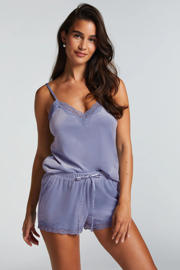 thumbnail: Hunkemöller fluwelen pyjamashort paars