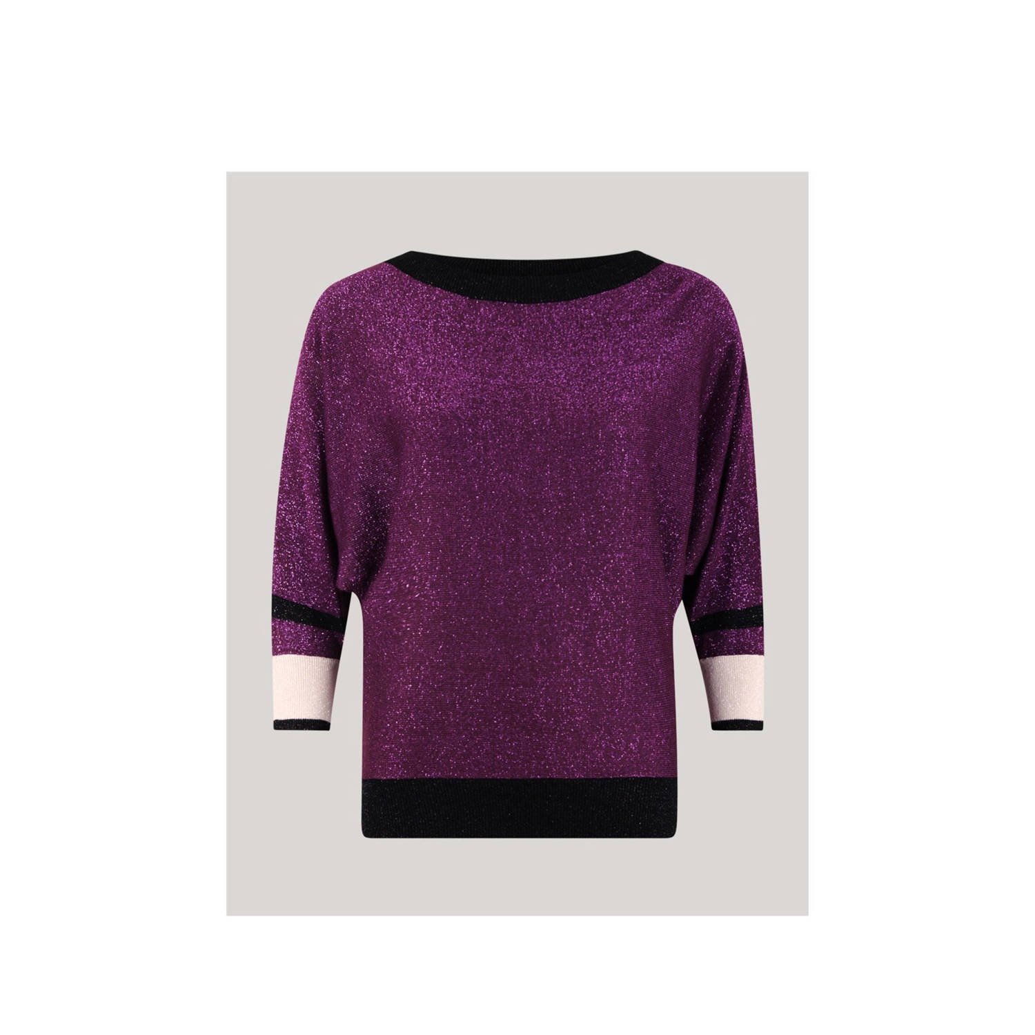 Shoeby pullover aubergine glitter