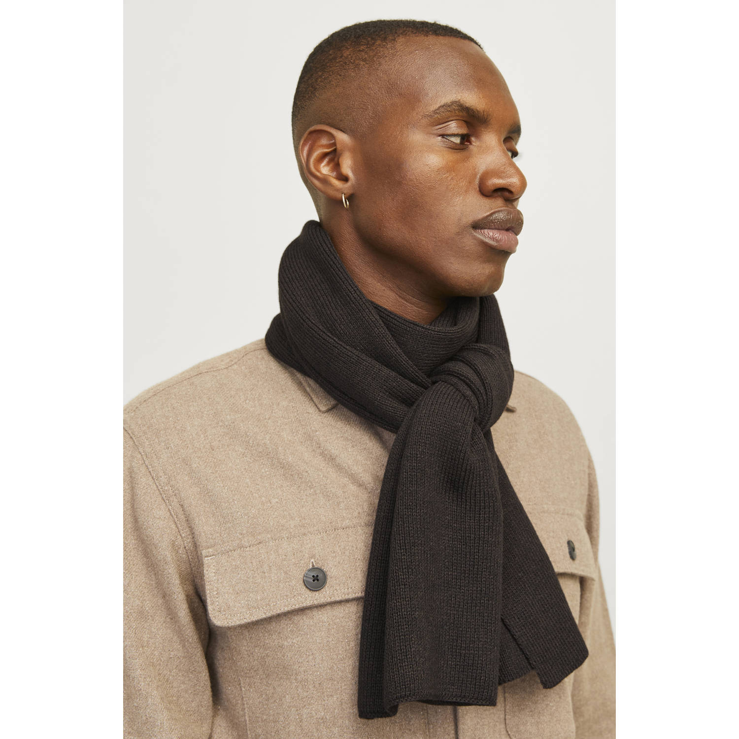 JACK & JONES sjaal JACDNA donkerbruin