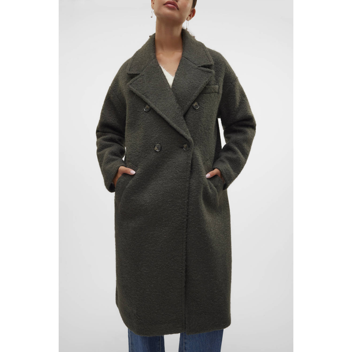 Vero Moda Lange jas VMELITEERIKA LONG COAT BOO