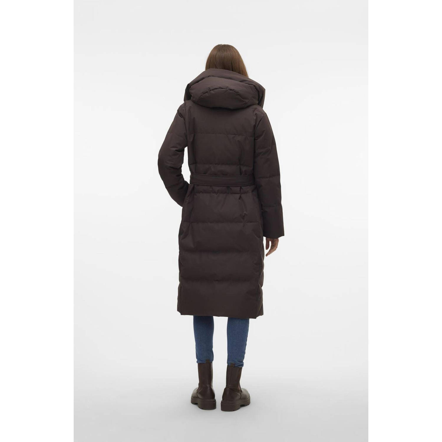 VERO MODA gewatteerde winterjas VMLEONIE donkerbruin