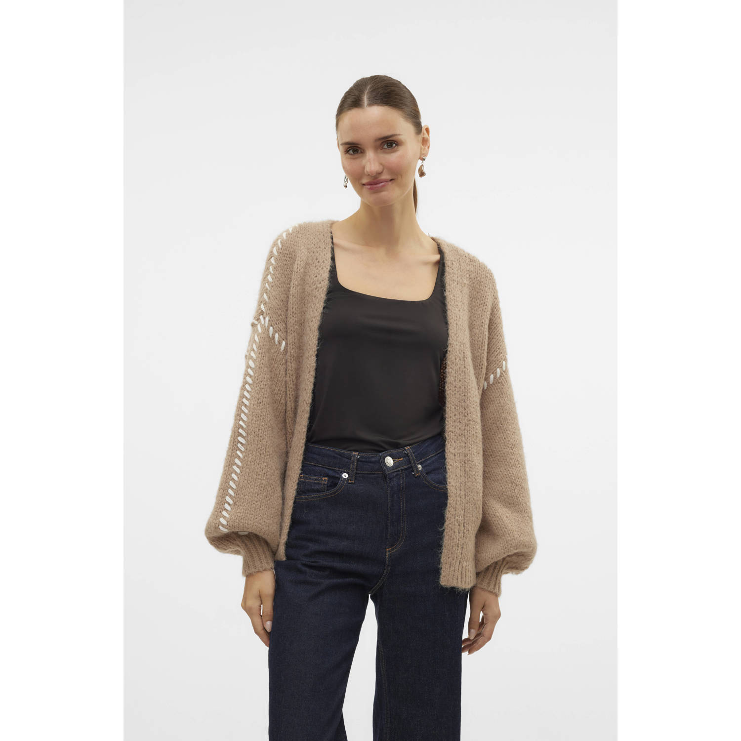 VERO MODA vest VMFENG taupe