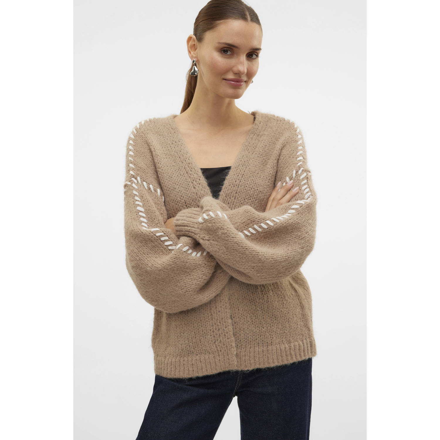 VERO MODA vest VMFENG taupe