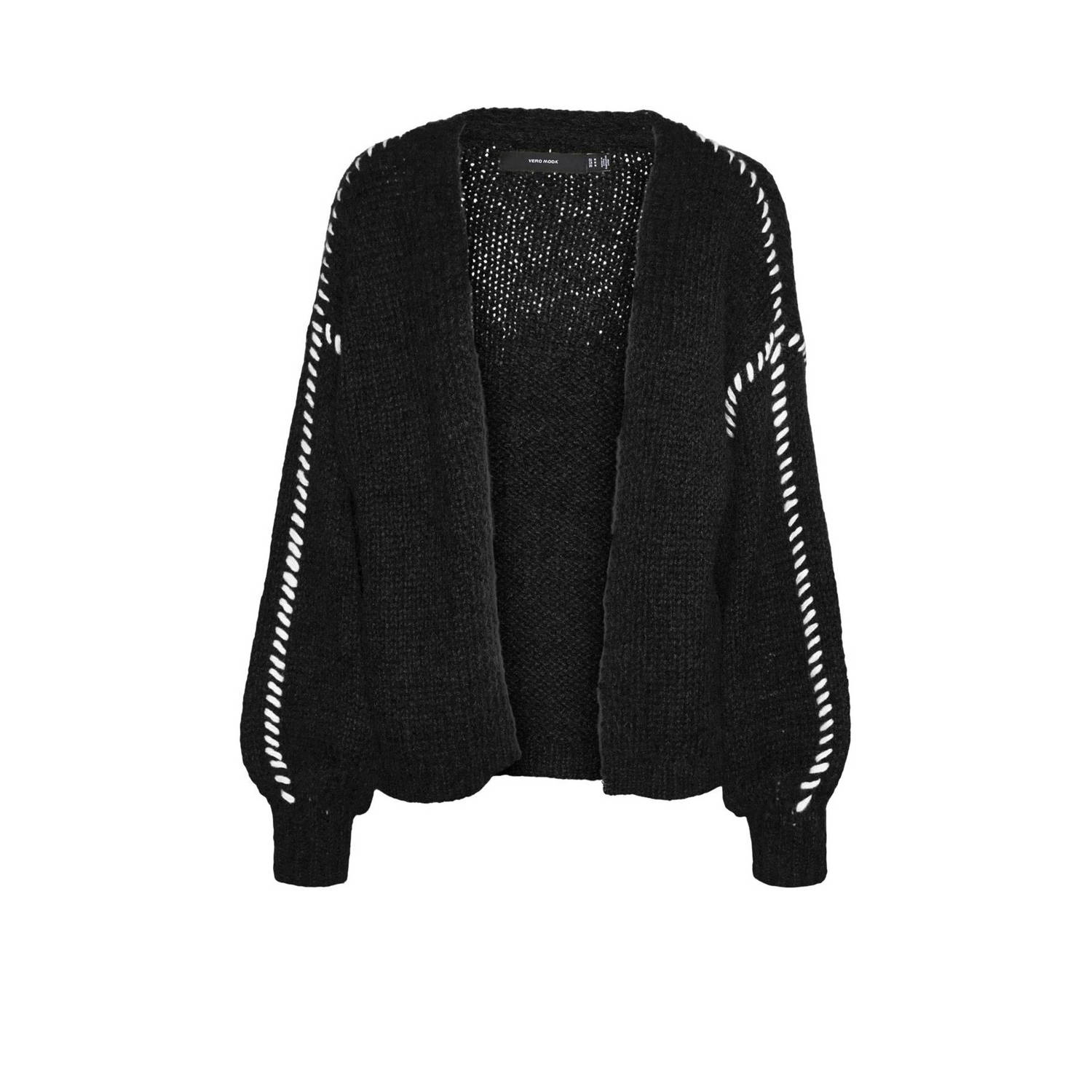 Vero Moda Loose fit cardigan met contrastnaden model 'FENG'