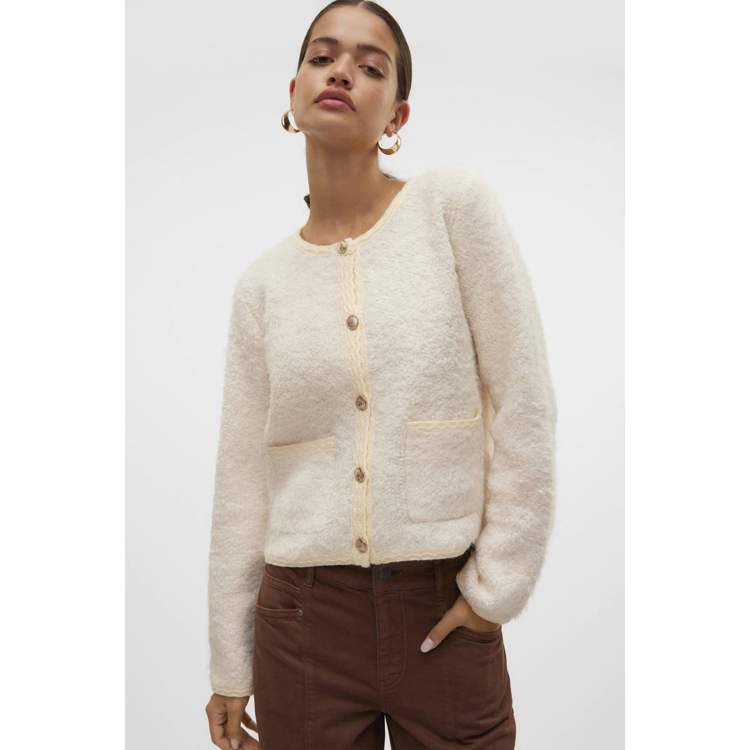 VERO MODA vest VMMEZA crème