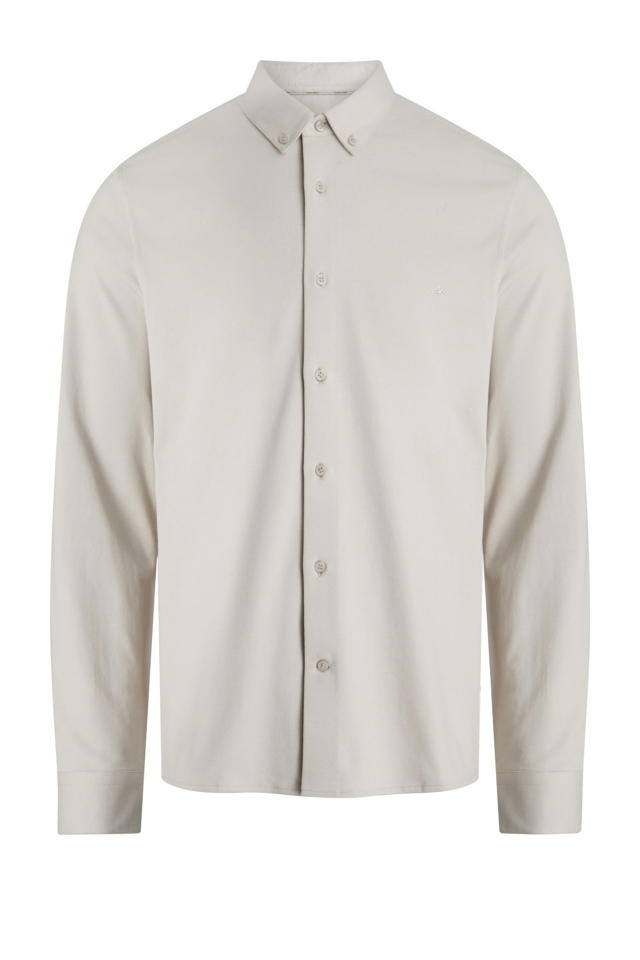 Calvin Klein casual overhemd beige wehkamp