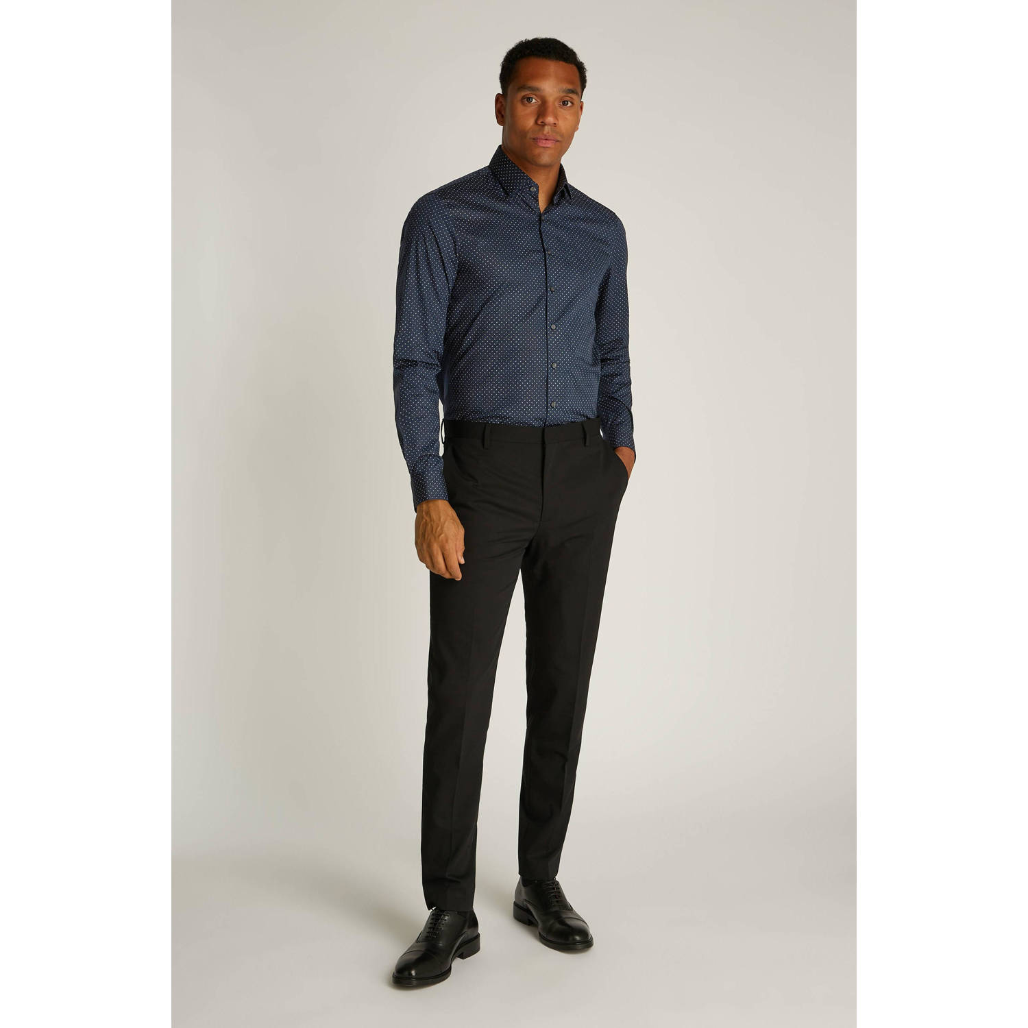 Calvin Klein zakelijk overhemd donkerblauw