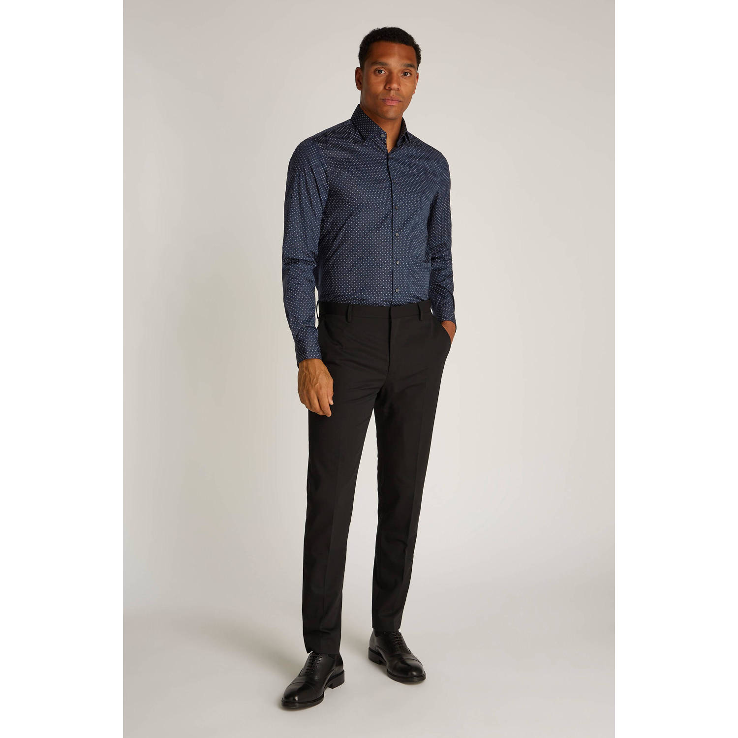 Calvin Klein zakelijk overhemd donkerblauw