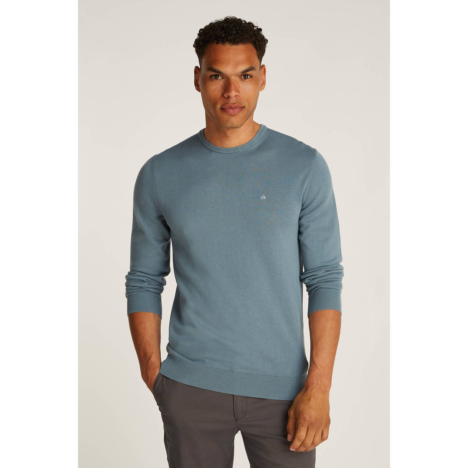 Calvin Klein gebreide trui blauw