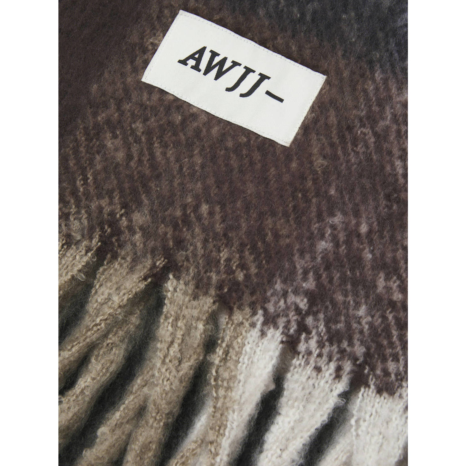 JACK & JONES geruite sjaal JACREST donkerbruin donkerblauw