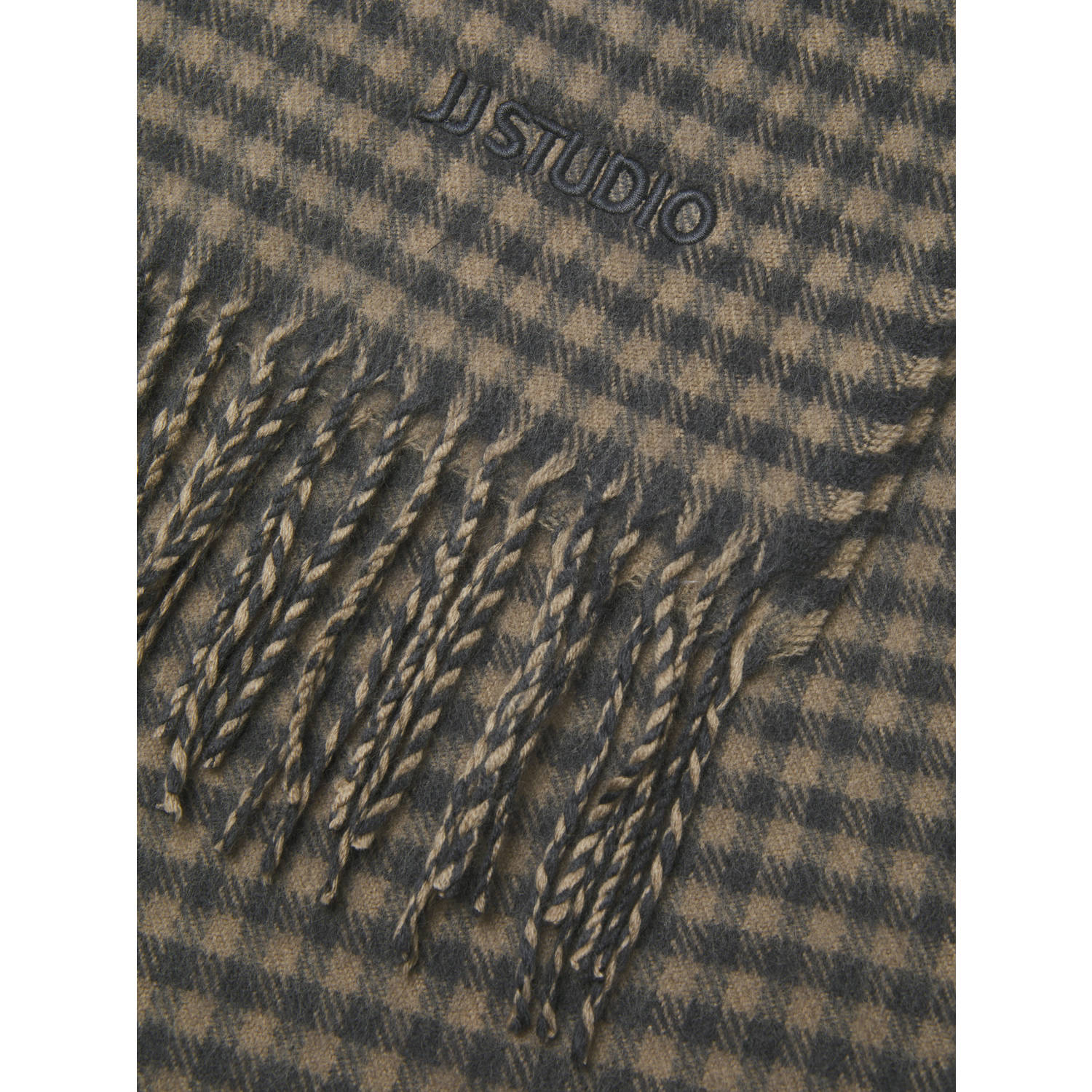 JACK & JONES geruite sjaal JACPLUMP zwart beige