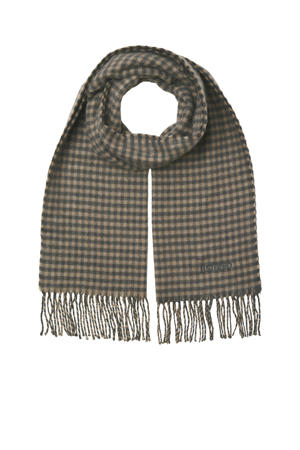 geruite sjaal JACPLUMP zwart/beige